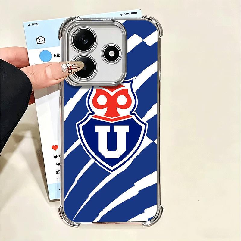 Chile U-University Logo Plating Phone Case For Xiaomi Poco X5 X6 X7 X8 Pro Max F8 Ultra F7 M8 M7 M5S Redmi 15C 15 14C 13C 13 X3