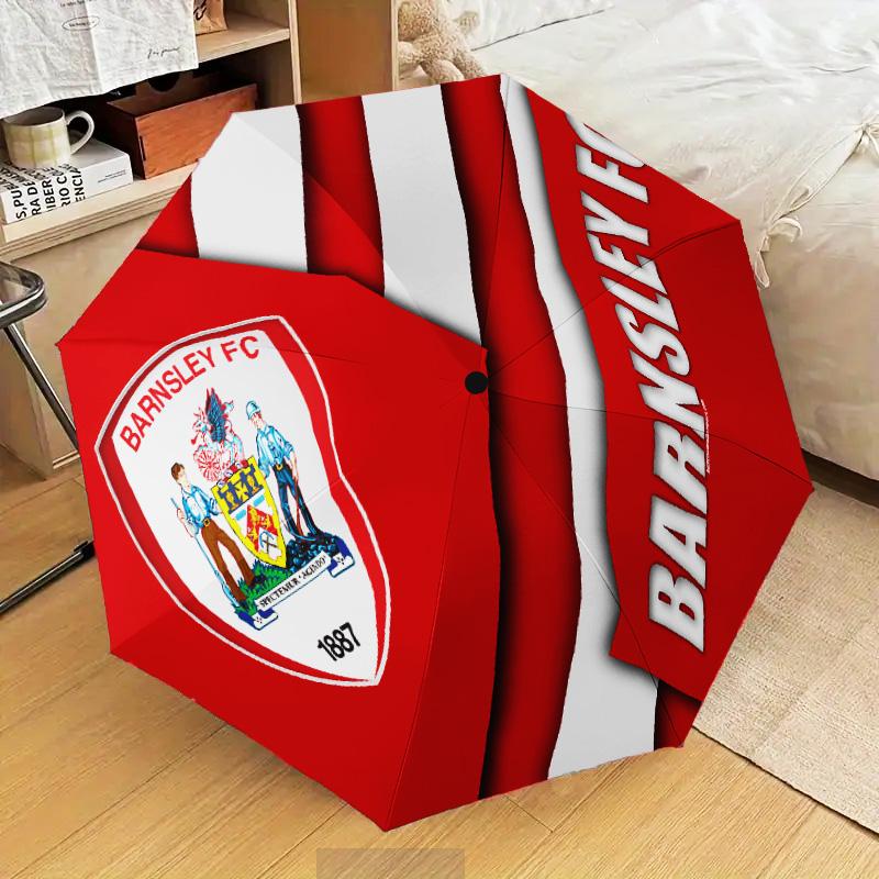 Barnsley Crest Design Automatic Folding Umbrella - 8-Rib Travel Umbrella with Auto Open/Close & Portable Gifts for Holidays or Birthdays