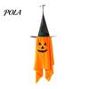 Halloween Night Home Ornaments Cute Hanging Decor, Pumpkin Ghost Pendant with Reusable Festival Wizard Hat, Spooky Witch Ornament for Party