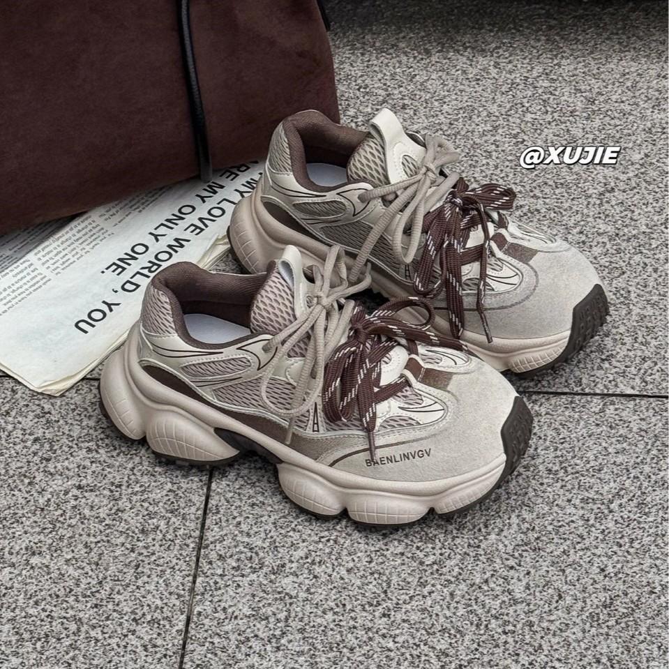 2025 autumn new mesh breathable platform dad shoes women's fashion comfortable casual shoes trendy sports shoes women's shoes