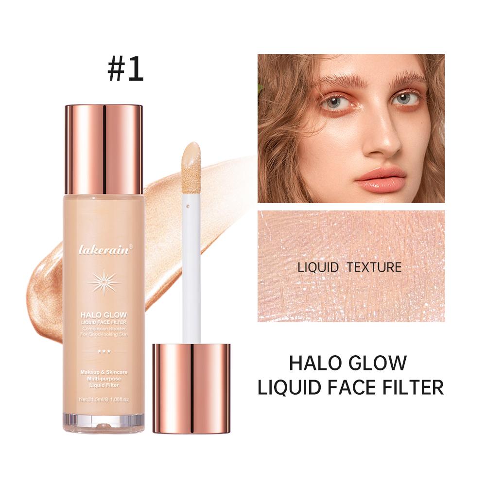 Lakerain Halo Glow Liquid Filter Complexion Booster for A Glowing Look Infused with Hyaluronic Acid Liquid Highlighter Powder
