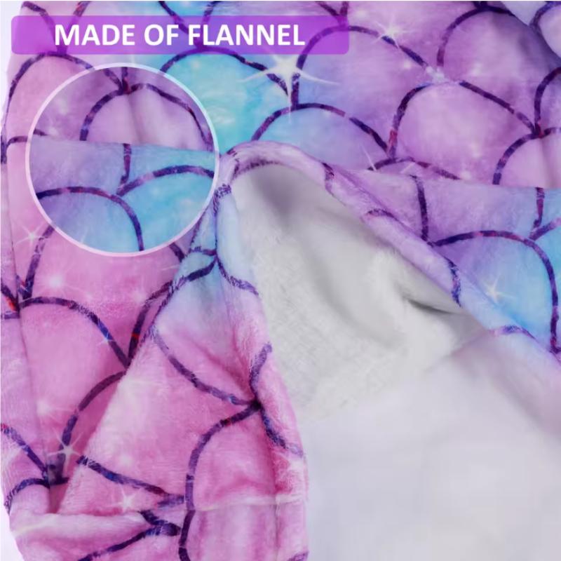 Flannel Mermaid Blanket Sleeping Blanket Adult Children Universal Mermaid Tail Blanket Comfortable Cute Blanket Hot Dropshipping