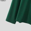 INCERUN Oversized Men's High Neck Long Sleeve Casual Loose T-shirts Tops