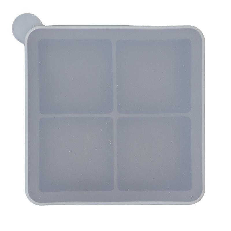 Stampo in Silicone a 6 Scomparti per Cubetti di Ghiaccio e Pappe per Bambini - Stampo di Grande Capacità per Uso Domestico