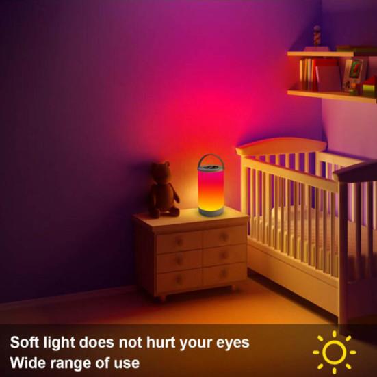AMZ LED Night Lamp Brightness Adjustable Memory Function Fingertip Control Symphony Mode Rechargeable RGB Color Change Night Light Hanging Lantern