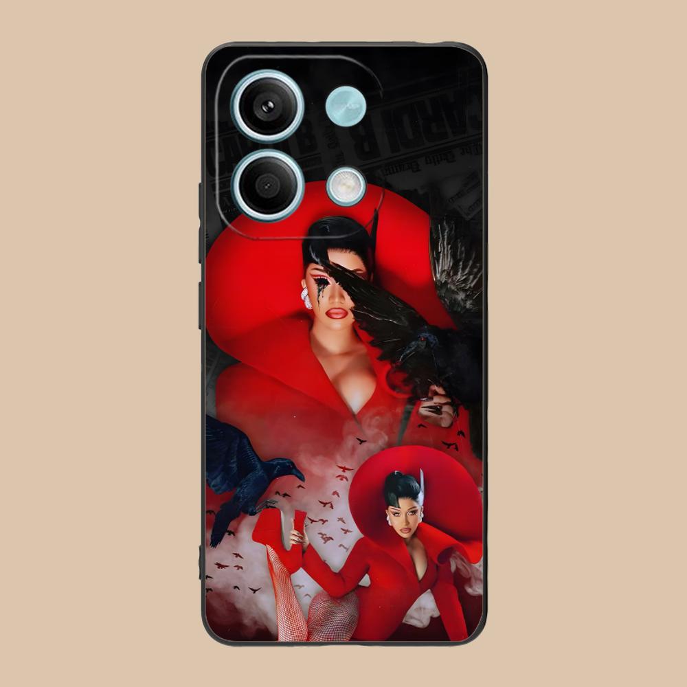 Cardi B Matte TPU Mobile Phone Case for POCO F8 F7 F6 F5 F4 F3 F2 Pro GT C75 C71 C65 C61 C40 Pro Ultra Colorful Cover