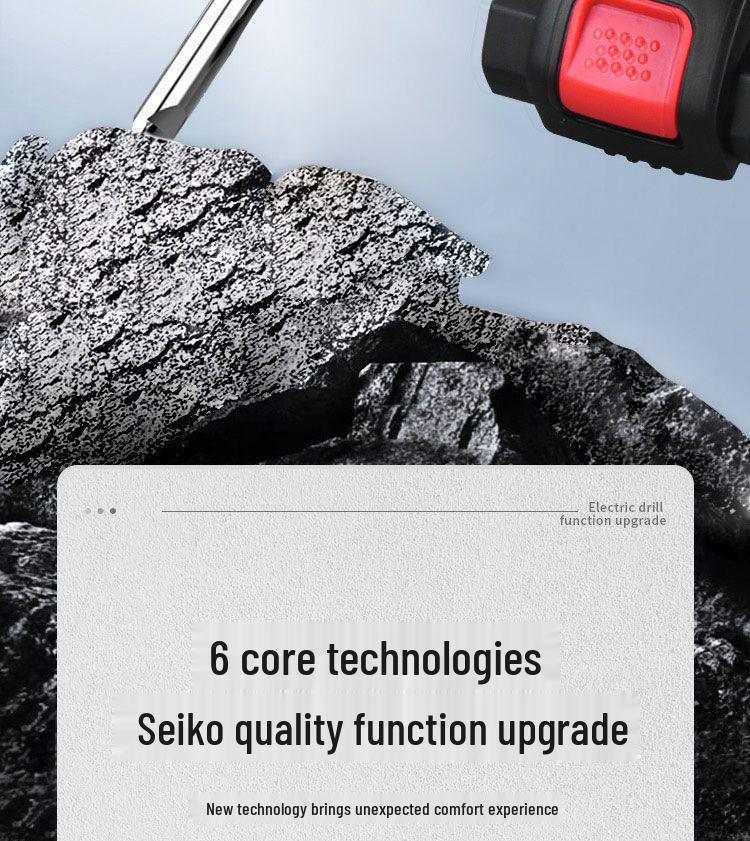 Cordless Double Speed Electric Drill with Rechargeable Lithium Battery and Impact Function