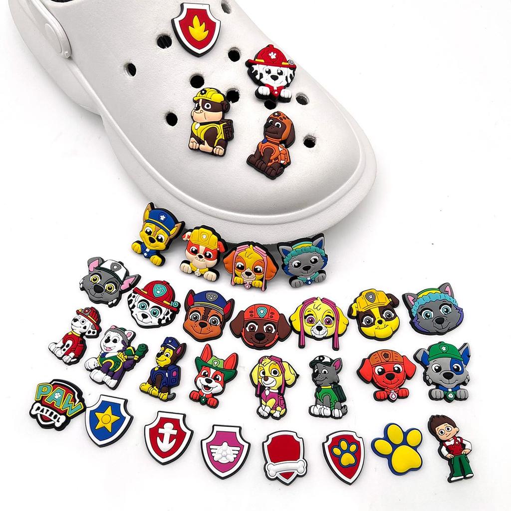 PAW Patrol Flower Clog Shoe Charms: Soft Rubber DIY Accessories