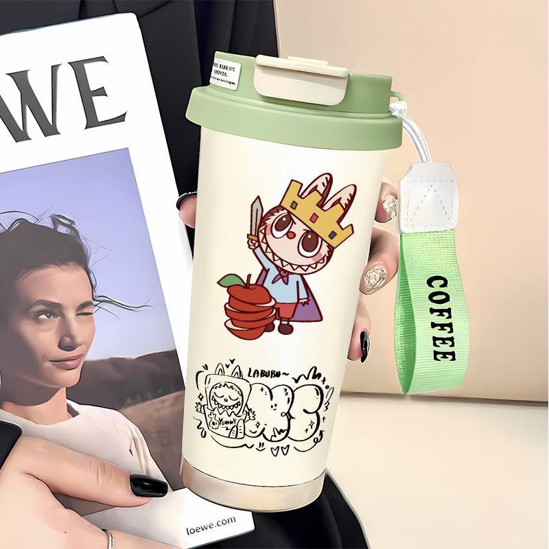 Slámkový hrnek na vodu Velká kapacita 316 Nerezová ocel Vysoká hodnota Termoska na dvojí pití Hrnek na kávu do auta