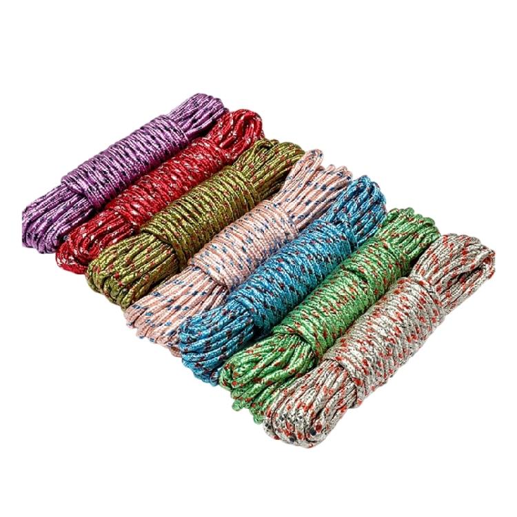 Multifunctional Double Color Option Nylon Clothesline Heavy Duty Antislip DesignTent Rope For Camping Wind Protections