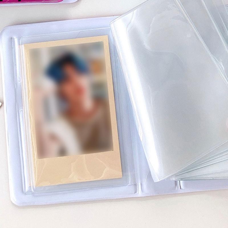 3-calowy Słodki Album na Zdjęcia Puste Serce Miłości Kpop Binder na Karty Fotokarta ID Holder 40 Kieszeni Książka do Przechowywania Wizytówek Organizer