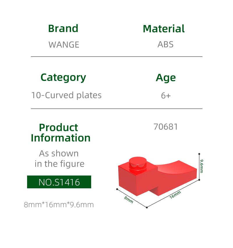 Non-Toxic 145Pcs/Lot 70681 Curved Arch Plates 3X1 Building Block Moc Color Accessories Compatible With Brick Diy Children'S Toy