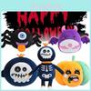 Adorable Halloween Plush Doll Featuring Skeleton Reaper Bat Zombie Pumpkin Spider