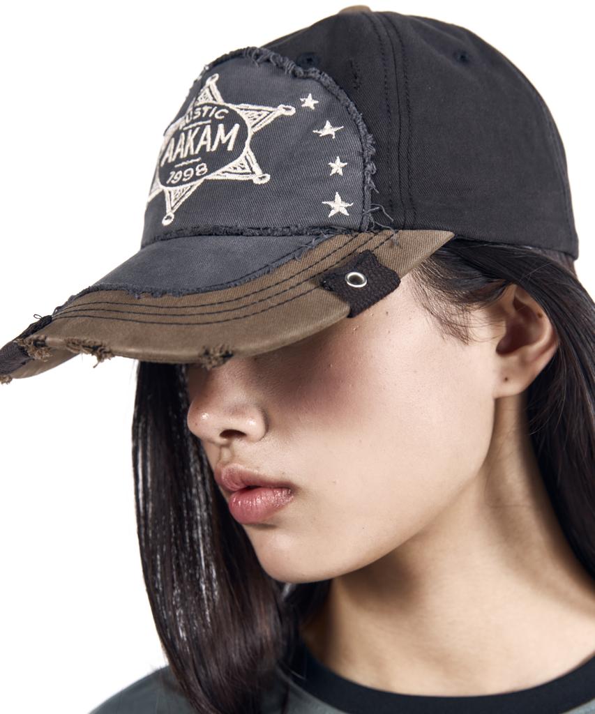 AAKAM Rustic Sheriff Ball Cap (Dark Gray)