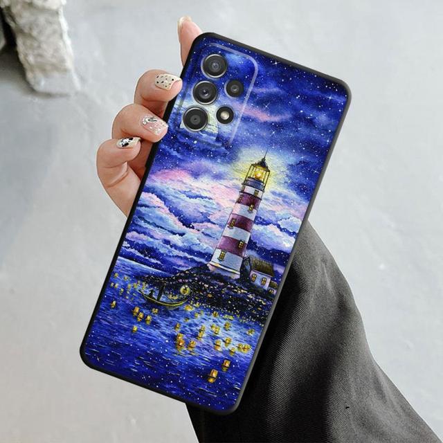 Case For Samsung Galaxy A14 A73 A53 A71 A51 A31 A33 A22 A12 A21s A13 A32 A52s A72 A52 A23 Eiffel Tower Art Of Painting Scenery
