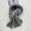 Fashion Cashmere Scarf Winter Warm Thick Comfortable Velvet Convenient Scarf Outdoor Keep Warm Solid Color Simple Scarf