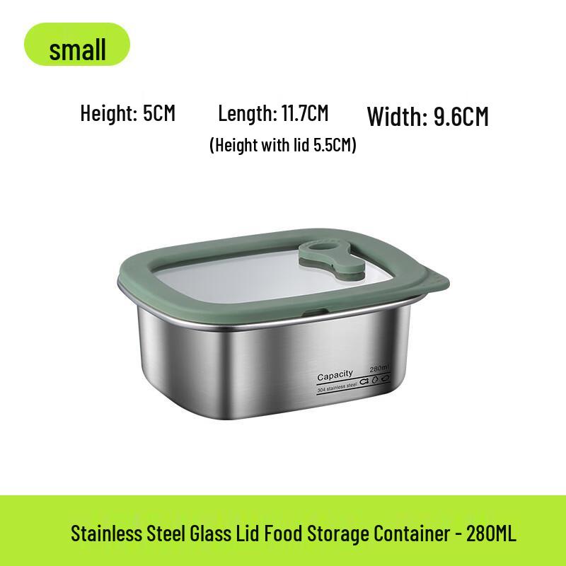 304 Stainless Steel Rectangular Food Storage Container