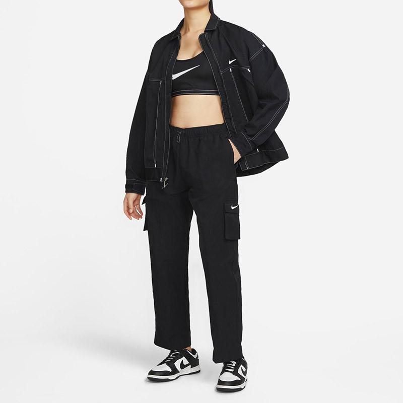 Nike Sportswear Essential High-Waisted Cargo Pants Women Bottoms Black DO7210-010