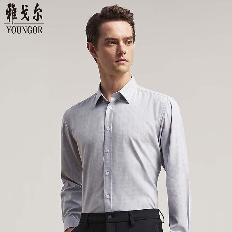 

YOUNGOR Men s Long Sleeve Button-Down Shirt 41