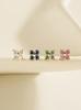 Minimalpiercing 14K Moissanite Diamond Clover Piercing Earrings