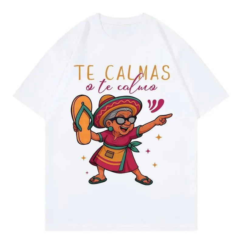 Funny Mayday Mexican grandma pattern Womens clothing casual fashion trend short sleeved round neck Womens Tshirt S
