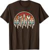 Mechanic Heartbeat Wrench Spanner Retro Sunset Graphic Tee Vintage Auto Repair Short Sleeve T-Shirt