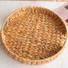 Handwoven Storage Basket Natural Material Round Organizer Tray Diameter 38cm Durable Lightweight Practical Storage Solution for Home Office