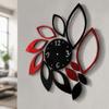 Removable Sticker Mirror Wall Clock Hollow Floral Design Self Adhesive Clock Decal  Home Wall Art