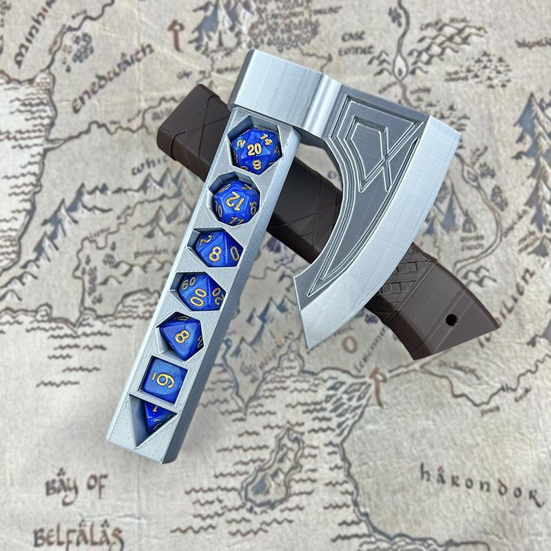 Tomahawk Würfelaufbewahrungsbox Kommt mit einem Satz Würfel, 22mm Standard Polyedrisches Würfelset, Ideale Tischspielzimmer Dekoration