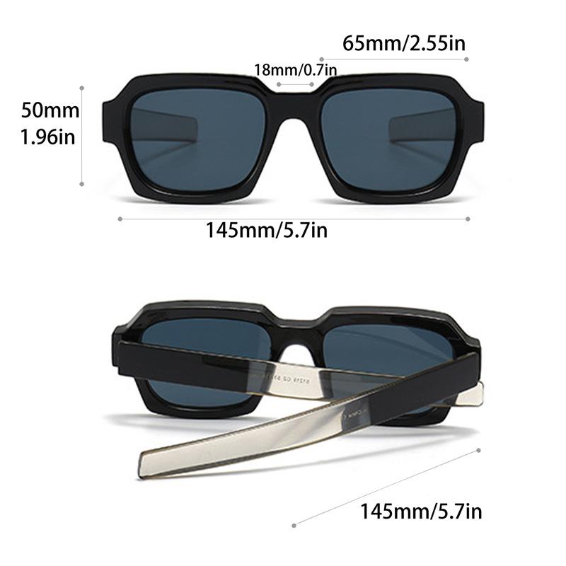 Vintage Square Luxury Brand Designer Big Frame Sunglasses Women For Men Trendy Sun Glasses Punk Hip Hop Candy Color Shades Uv400