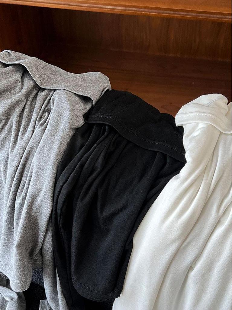 Luxi Pure Desire Hot Girl Off-Shoulder Slim-Fit Langarm-T-Shirt