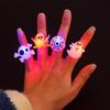 Kinder Halloween Leuchtringe Kreative Süße Kürbis Geist Augen Ringe Halloween DIY Dekorationen LED Blitz Fingerring
