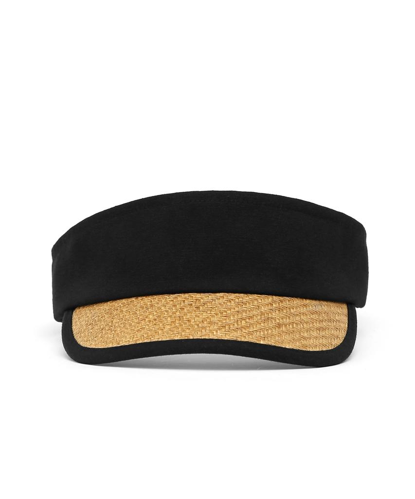 Eondeokeonteulolseutyudio Summer Rattan Sun Visor Sun Visor / Rattan / Black