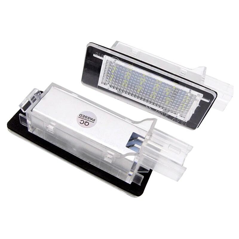 2 Stück 18SMD LED Nummernschildbeleuchtung für Renault Espace IV Scenic II III Laguna Fluence Captur Modus FL Dacia Duster Lodgy