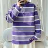 2025 Spring Autumn Men O-Neck Striped T-Shirt Fashion Loose Streetwear Tshirt Men Long Sleeve Japanese Style Lazy for Teens