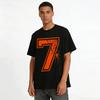 Halloween Spider Web Number 7 Print Casual Short Sleeve Top Pure cotton T-shirt
