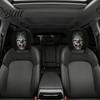 Removable Headrest Cover Ghost Face Car Covers Scary Seat Adjustable Protector Universal Stretchy Accessory for Most Cars