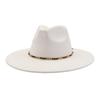 Wide Brim Jazz Cap with Belt Panama Top Hat Universal Formal Hat  Church Occasions