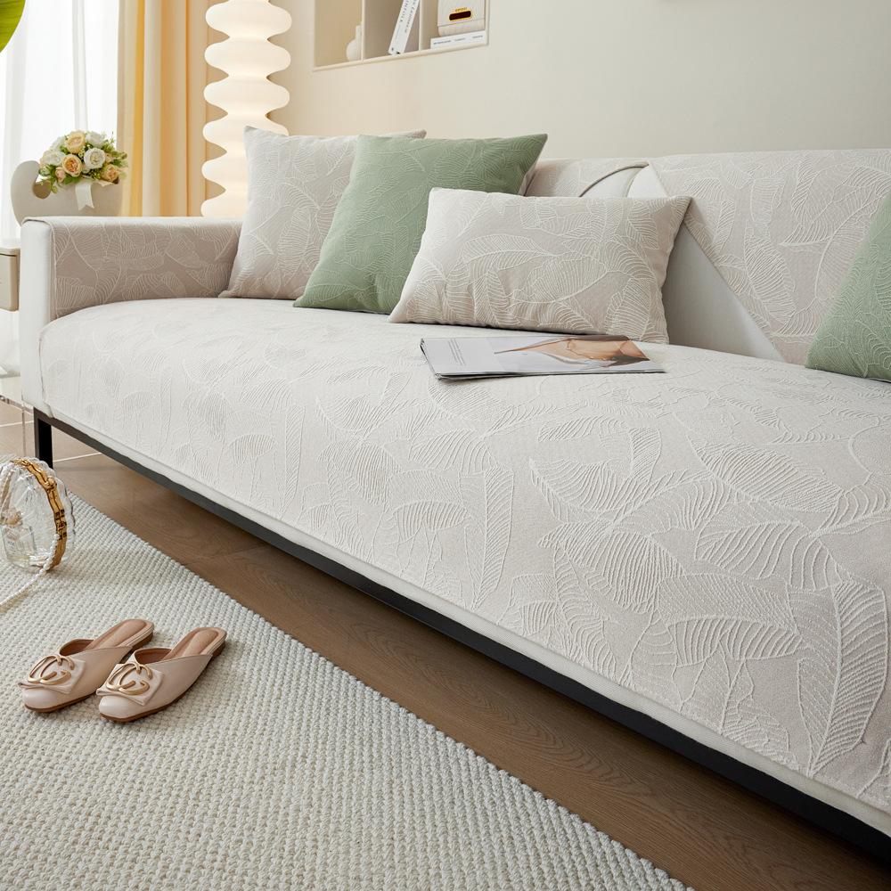 Chenille Jacquard Sofa Cushion Four Seasons Universal Light Luxury Advanced Modern Simple Cushion Non-Slip Sofa Cover Cloth