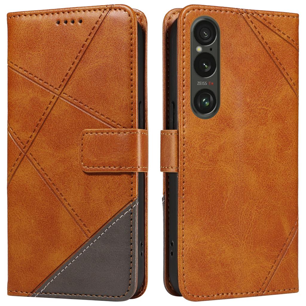For Sony Xperia 1 VI Case Geometric Wallet Leather Phone Cover Folding Stand