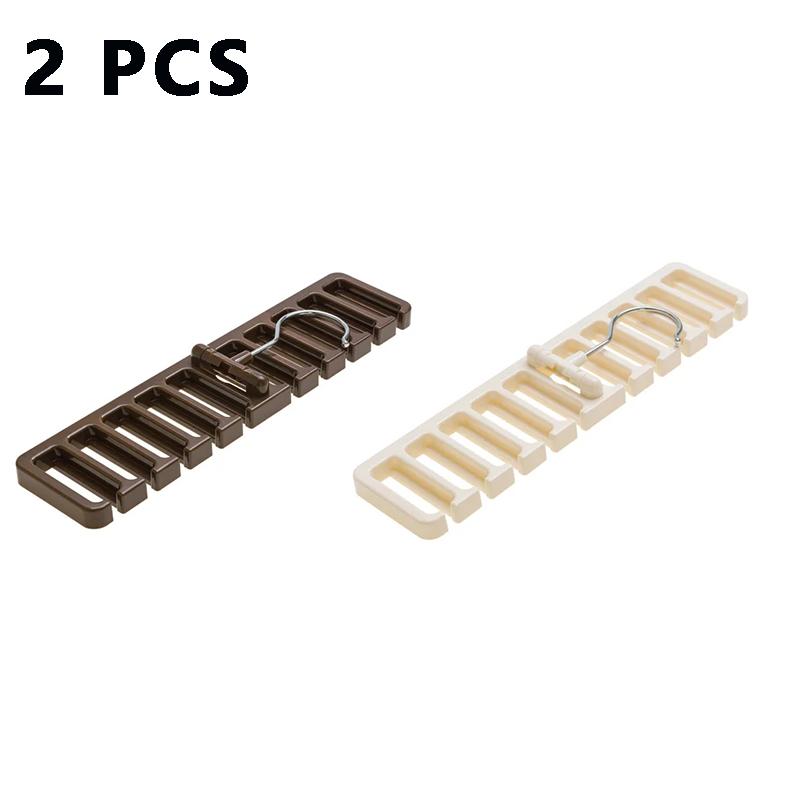 10 Card Slots Belt storage rack Belt arrangement storage rack Multi-functional tie scarf silk scarf bow tie hanger hook