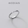 Modian Classic Tiny Shiny Zircon Stackable Slim Ring for Women Authentic 925 Silver Simple Ring Fine Jewelry New