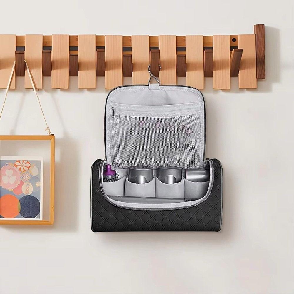 Einfarbige Lockenwickler-Tasche mit Doppelreißverschluss, Aufbewahrungspouch für Glätteisen, Reise