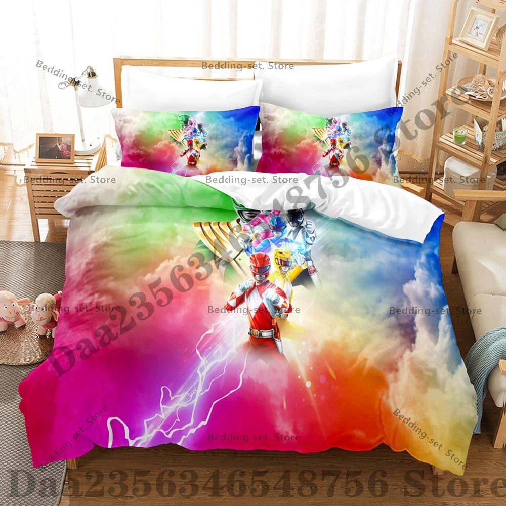 Comforter Personality Mighty Morphin Bedding Set Single Twin Full Queen King Size Bed Set Kids Bedroom s Anime Bed