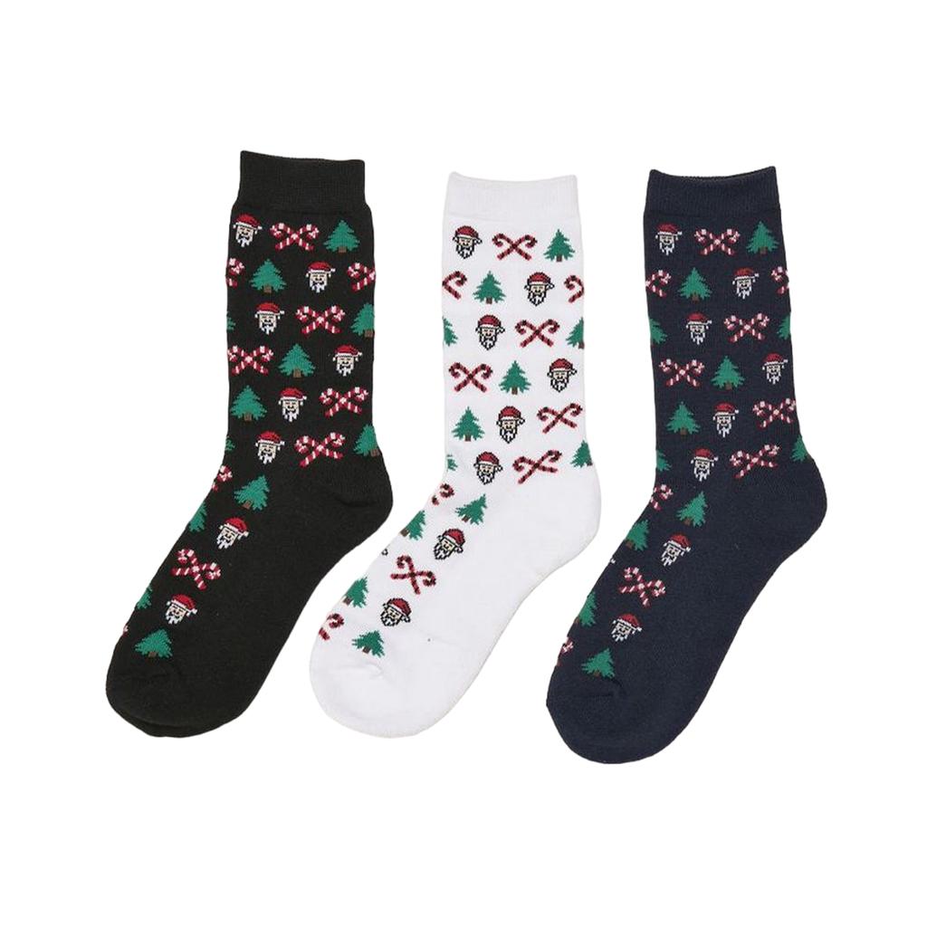 Urban Classics Unisex Adult Grumpy Santa Christmas Socks (Pack of 3)