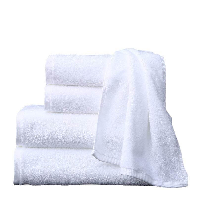 Enlarged Absorbent Pure Cotton White Bath Towel for Hotel & Spa