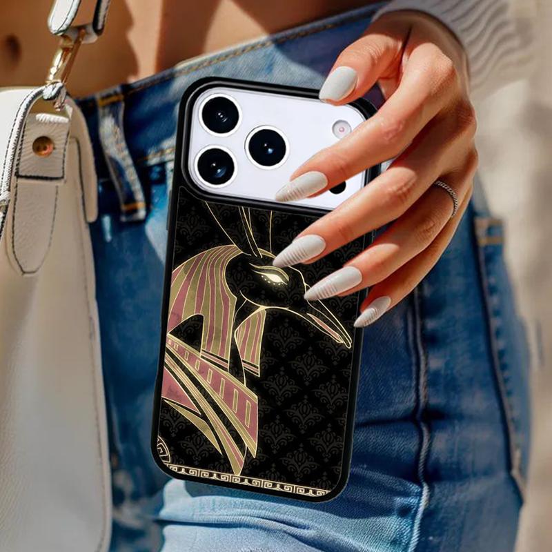 Egypt Nefertiti Anubis Ankh Phone Case For iPhone 17 Air 14 15 13 12 Max Cover For Apple 14 15 16 16e 11 Pro Max Plus