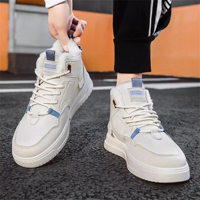 Casual Shoes Outdoor Warm Men's Cotton Shoes Sneakers Men's Winter Plush Warm Snow Boots for Men High Top Thick Bottom Non-slip