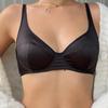 Minimalist Smooth Satin Bra with Wide Double Straps