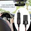 Black Line Adapter Socket Charger Lead 5M Car Cigar Lighter Extension Cable Plug Extension Cable